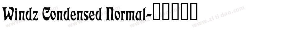 Windz Condensed Normal字体转换
